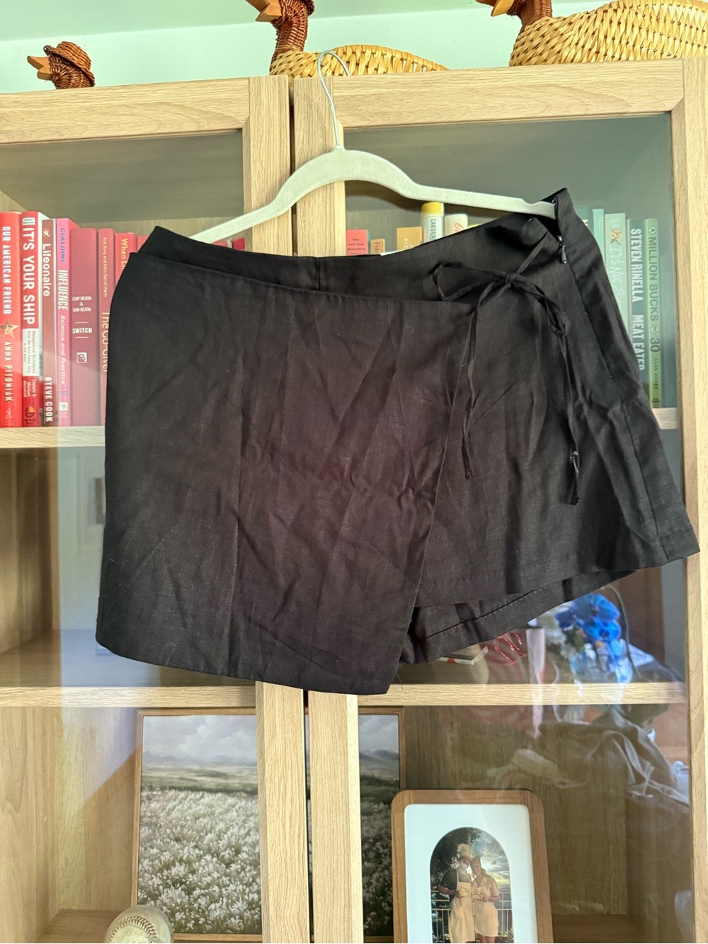 H&M Women’s Black Wrap Skort with Side Tie